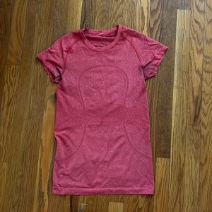 red lululemon align short sleeve 2.0